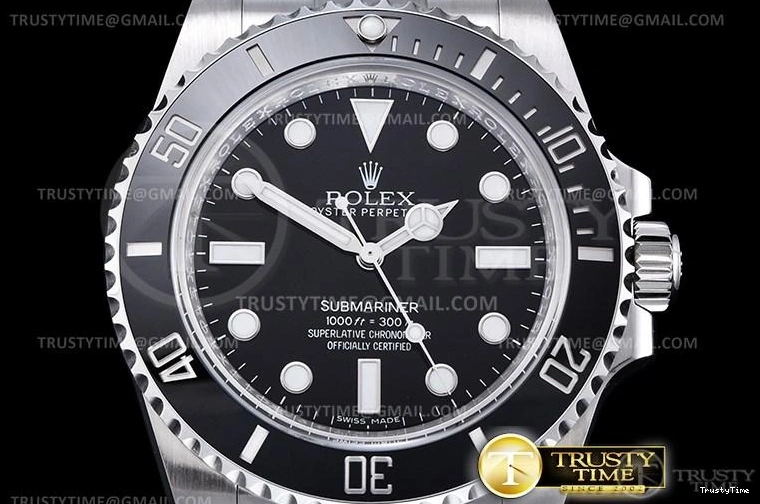 0814 ROLSUB0281 – Submariner 114060 904L SS SS Blk V10 Noob SA WaterResistant 1036